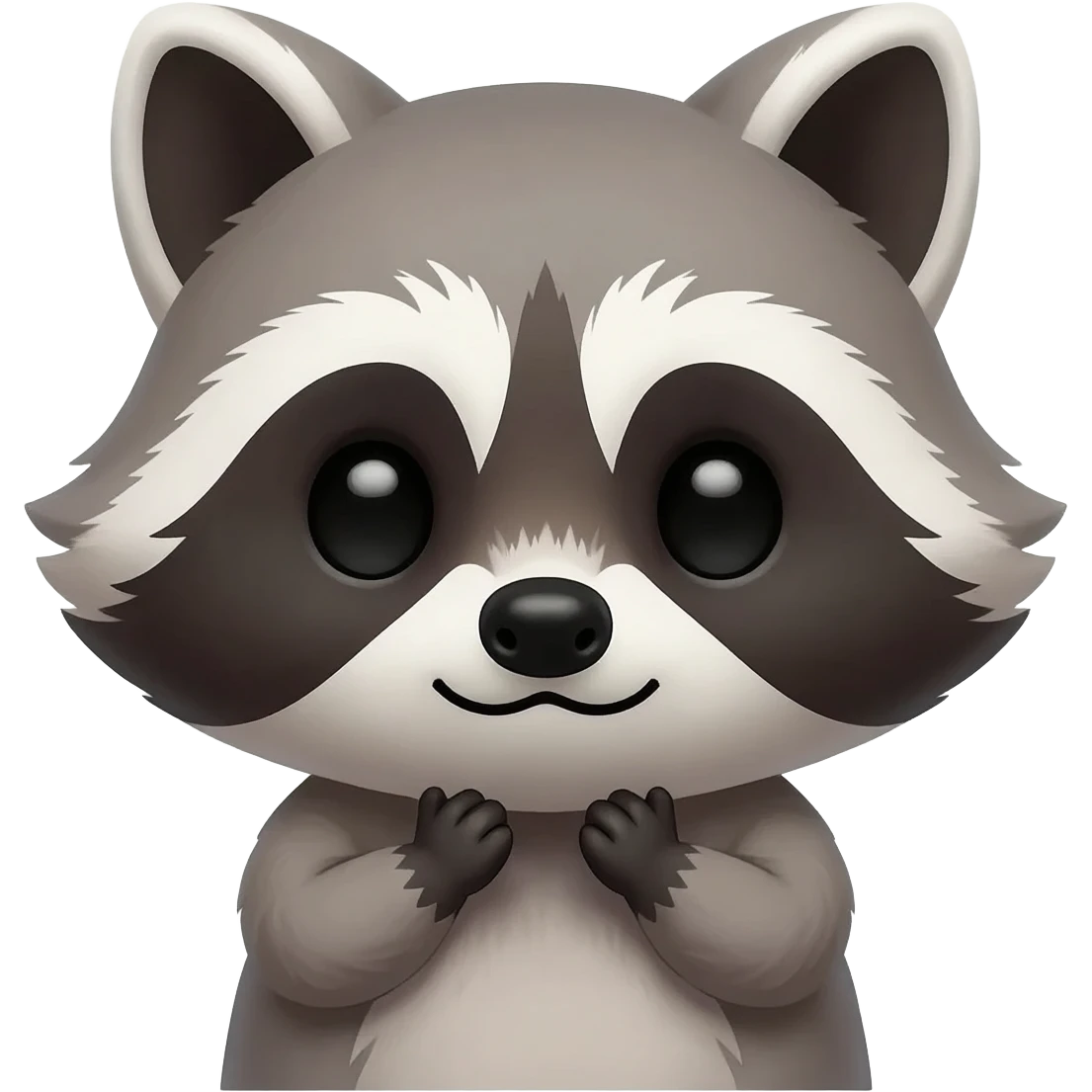 Cute Racoon gets choked by hands at the neck emoji