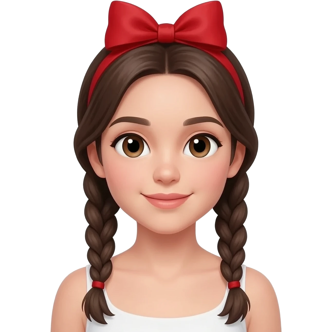 red bow in braids emoji