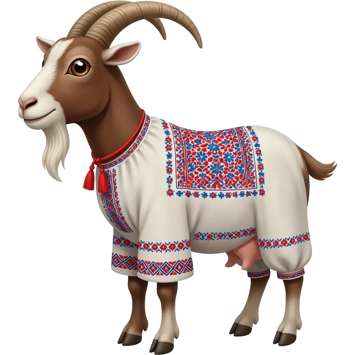 ANIAMAL GOAT UKRAINIAN FOLK STYLE emoji