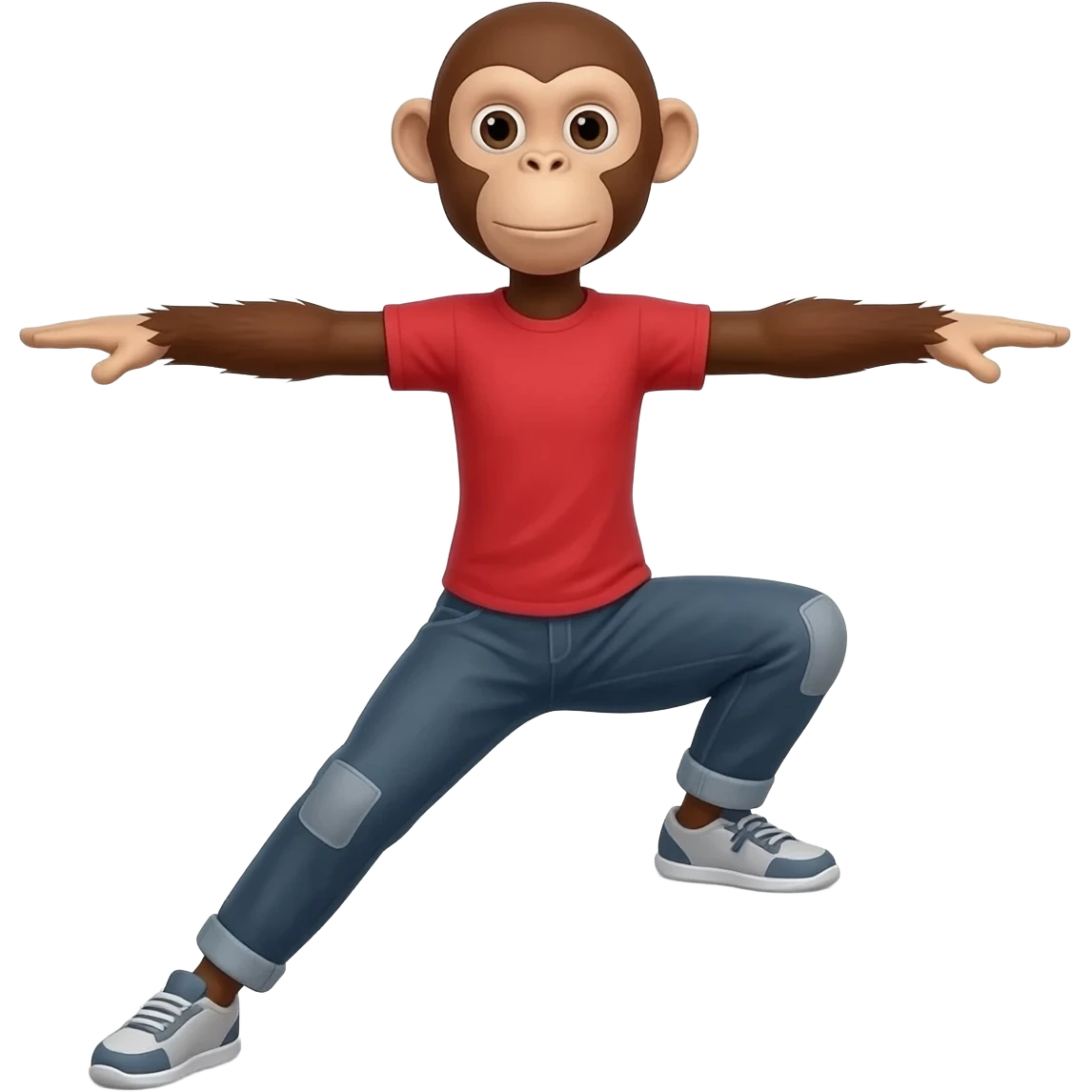 Monkey doing the 67 emoji
