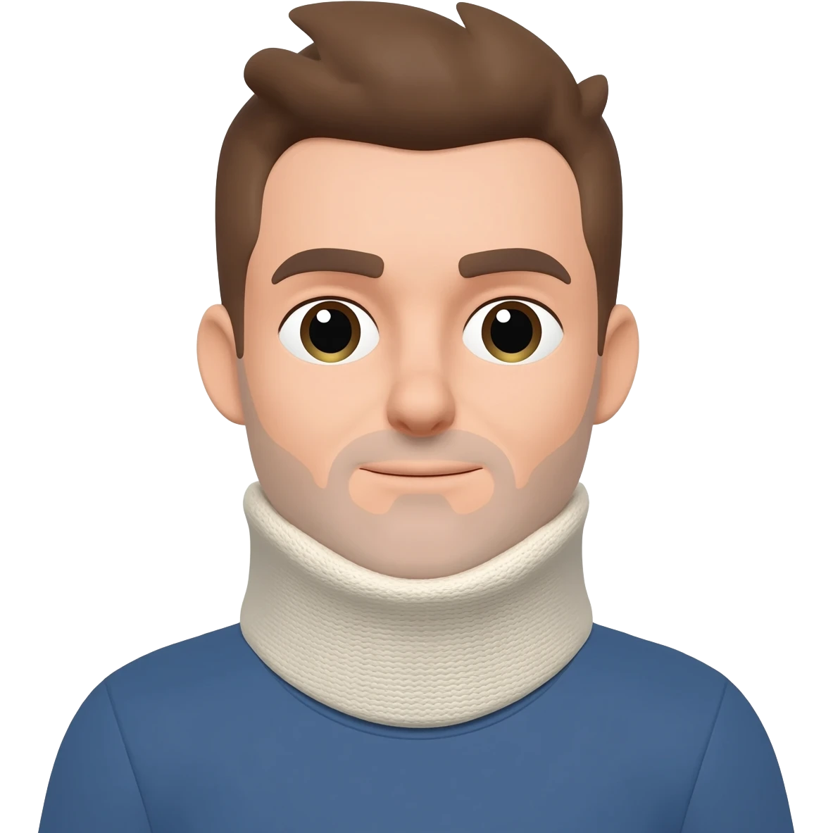 Man wearing a neck brace emoji
