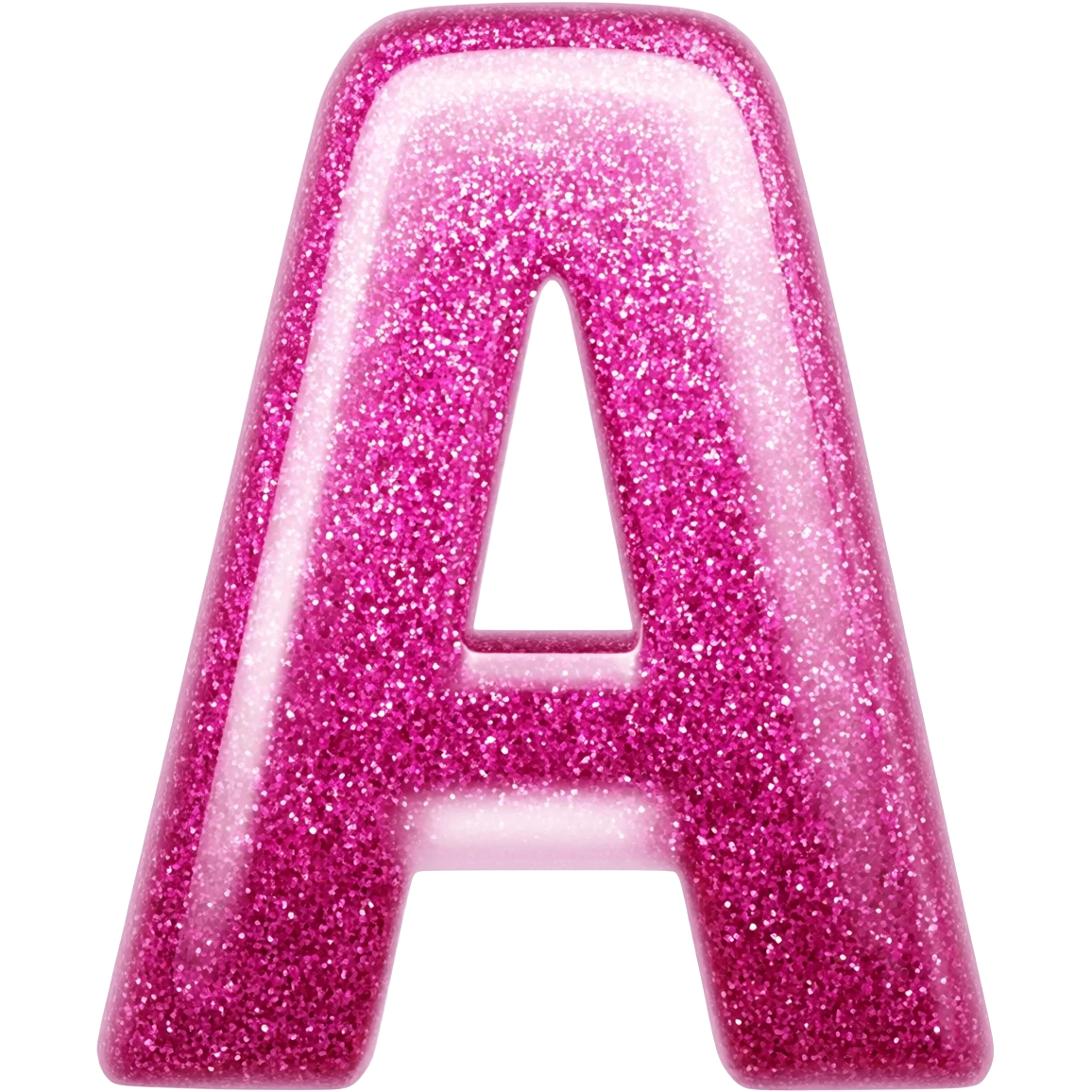 nota A  pink vidro glitter emoji