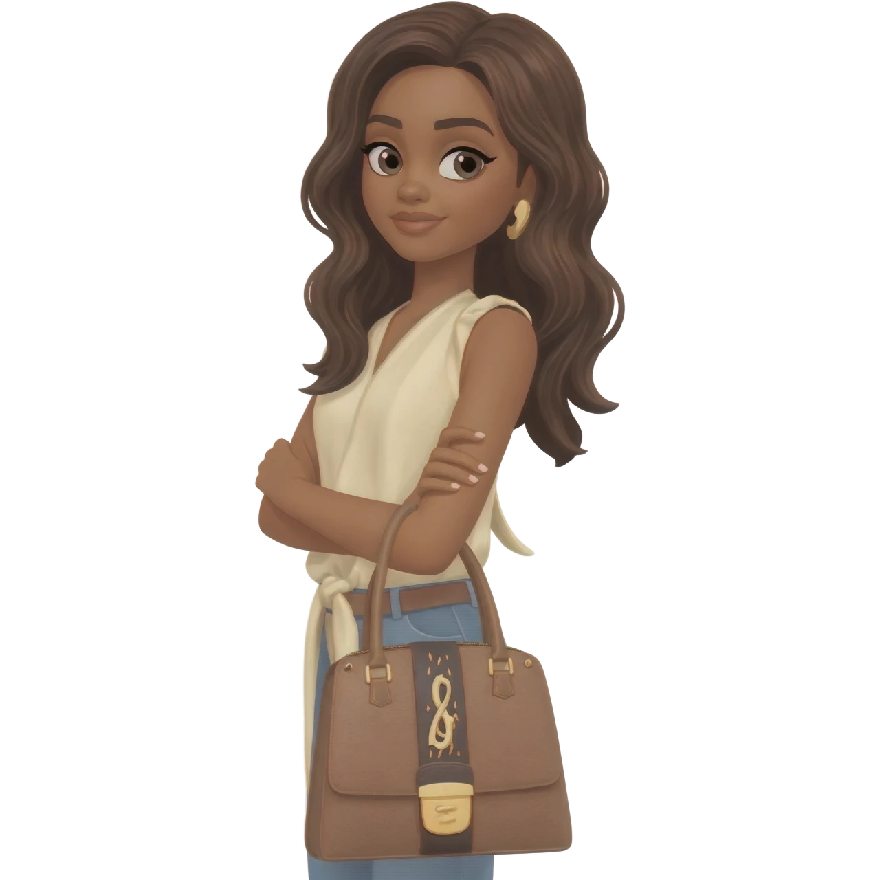 Gonemili Grace mode avec sac a main emoji