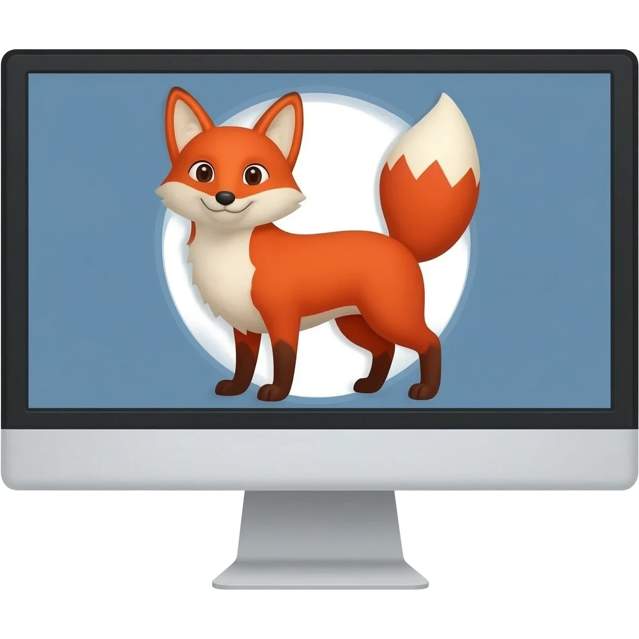 Ein Fuchs, der am Computer programmiert. Redaxo Logo auch unterbringen (vom Redaxo CMS) emoji