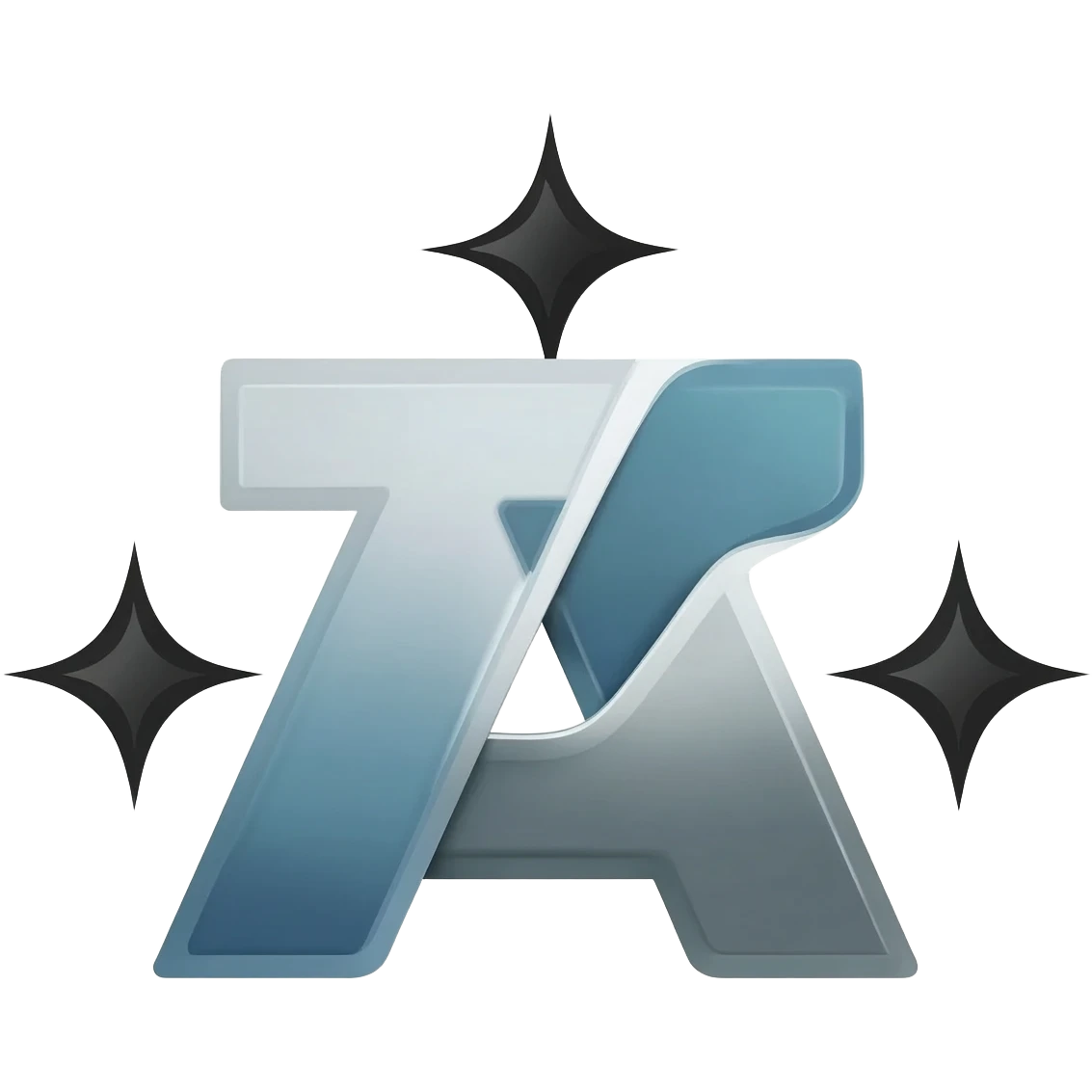 black stars sparkling ai symbol emoji