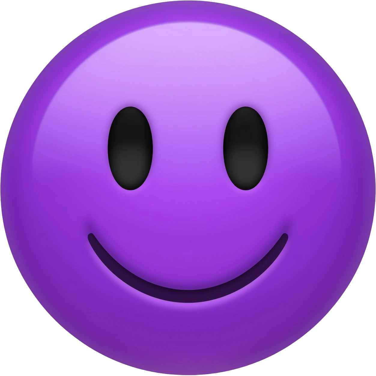 Purple smiling face giving you the middle finger emoji