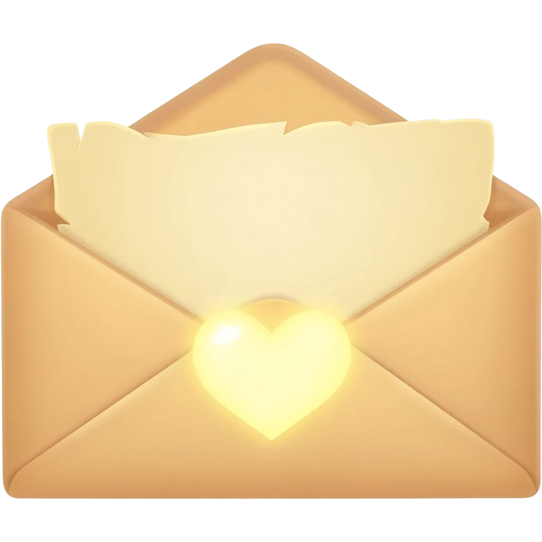 50. glowing love letter envelope emoji