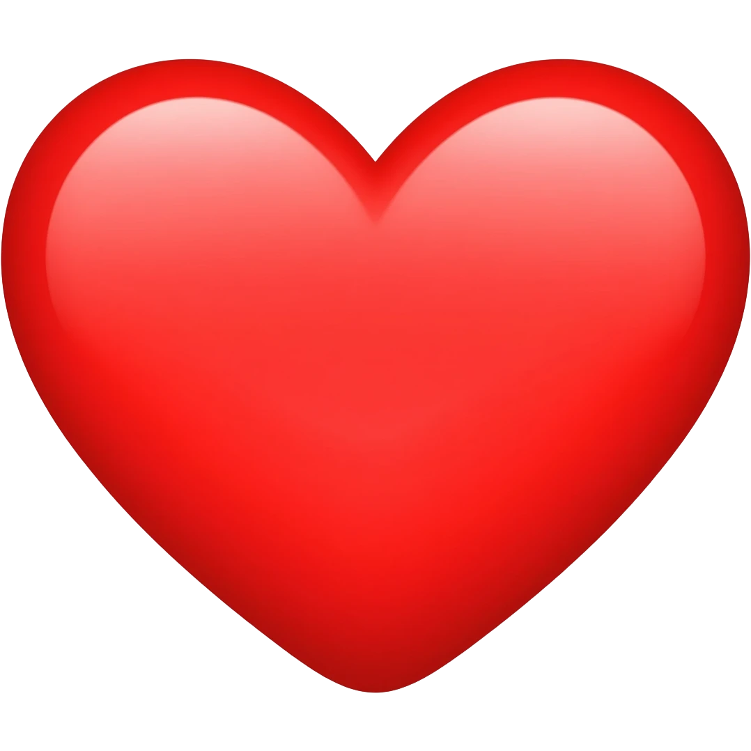 Quiero un emoji en forma de corazón en color vinotinto, que sea en estilo de iPhone emoji
