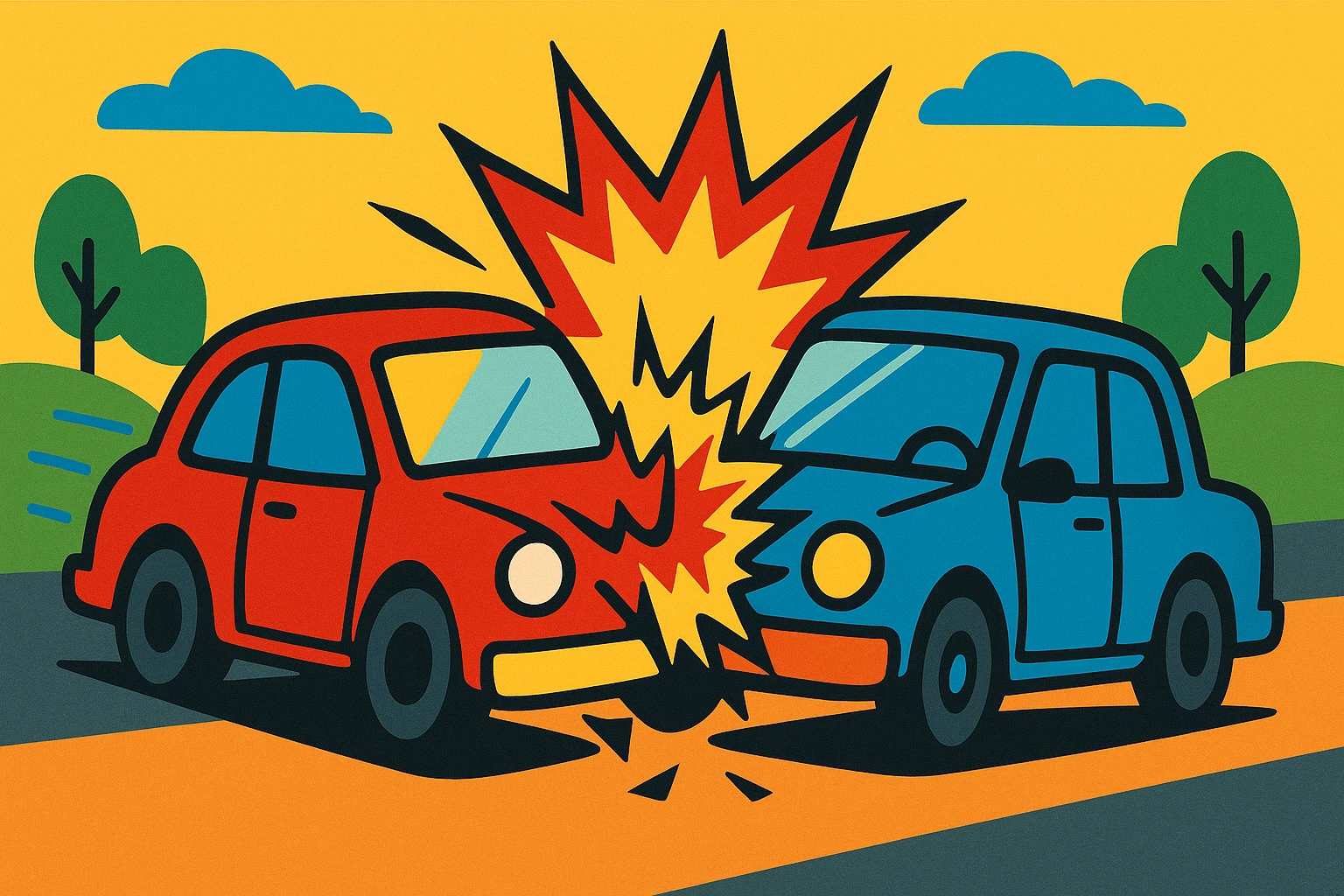 cars crash emoji