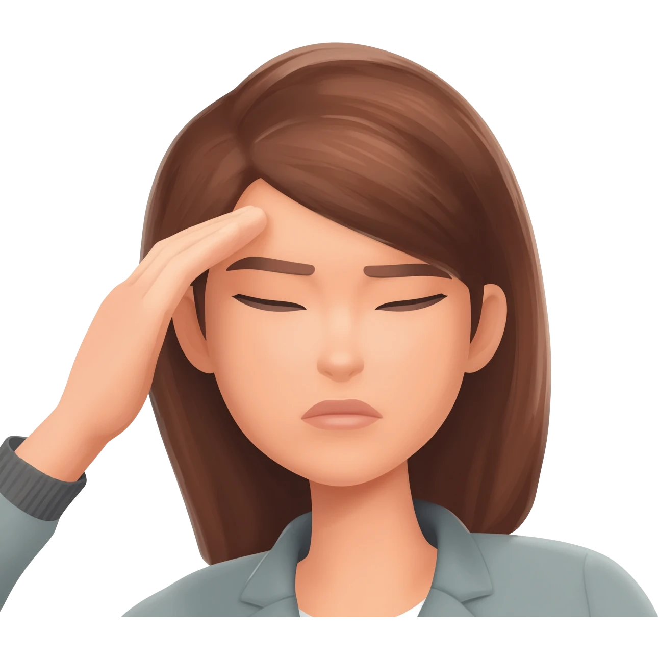 female smacking forehead with palm emoji