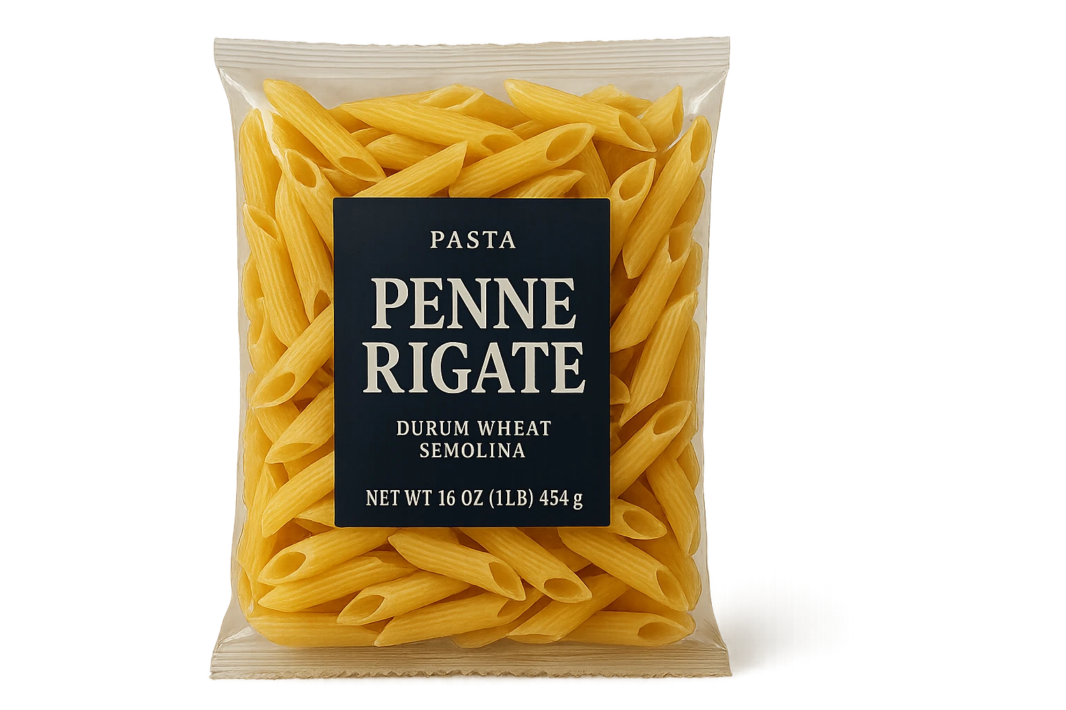 pacco di pasta (penne rigate) realistico, 4k emoji