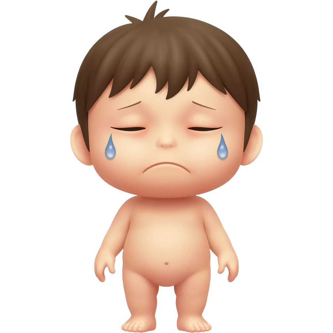 crying male japanese baby no clothes no tears emoji