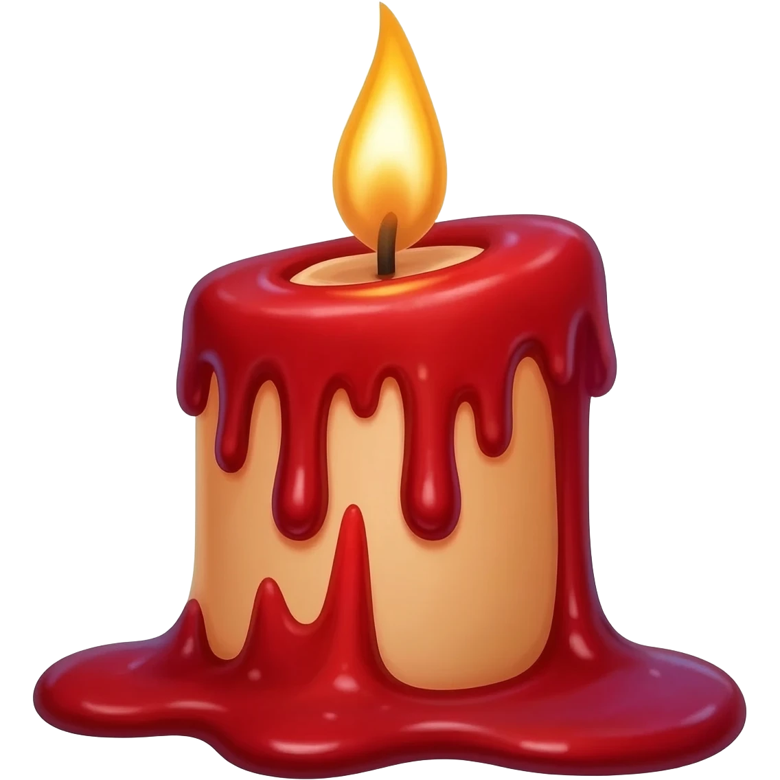 Blood-dripping candle wax  emoji