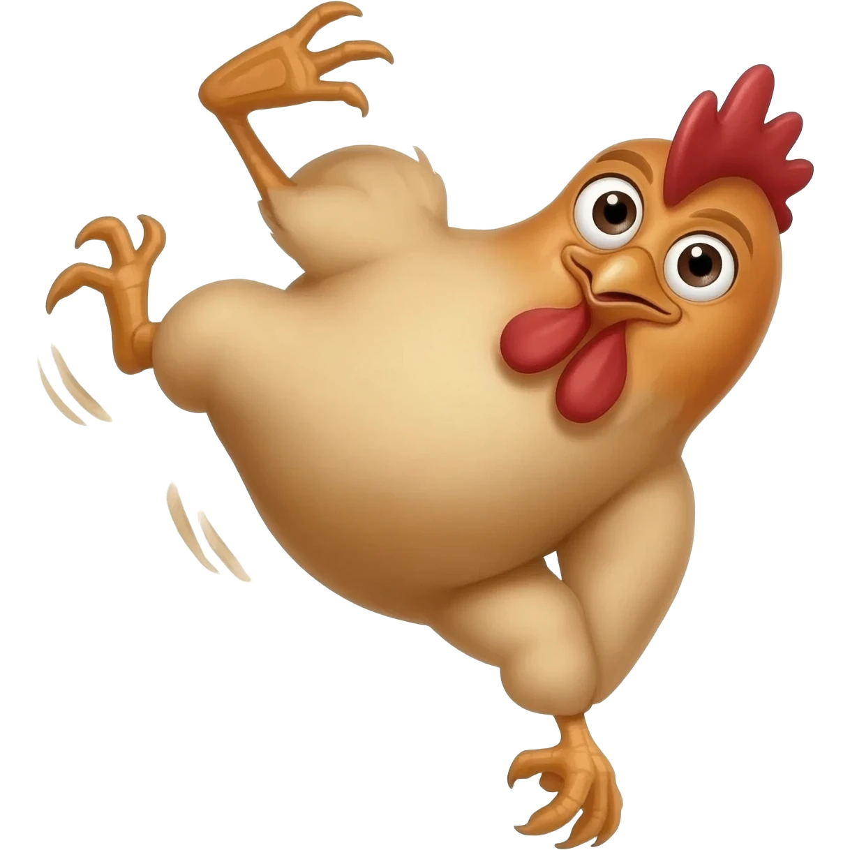 chicken doing a kickflip emoji