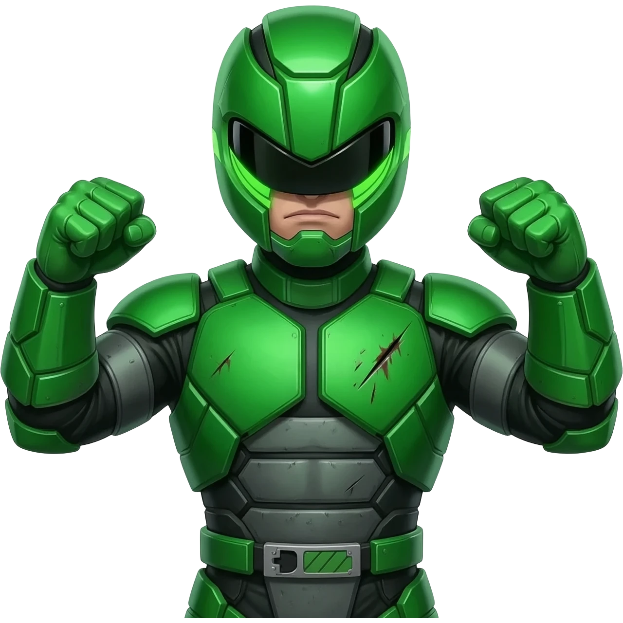 Angry green power ranger emoji
