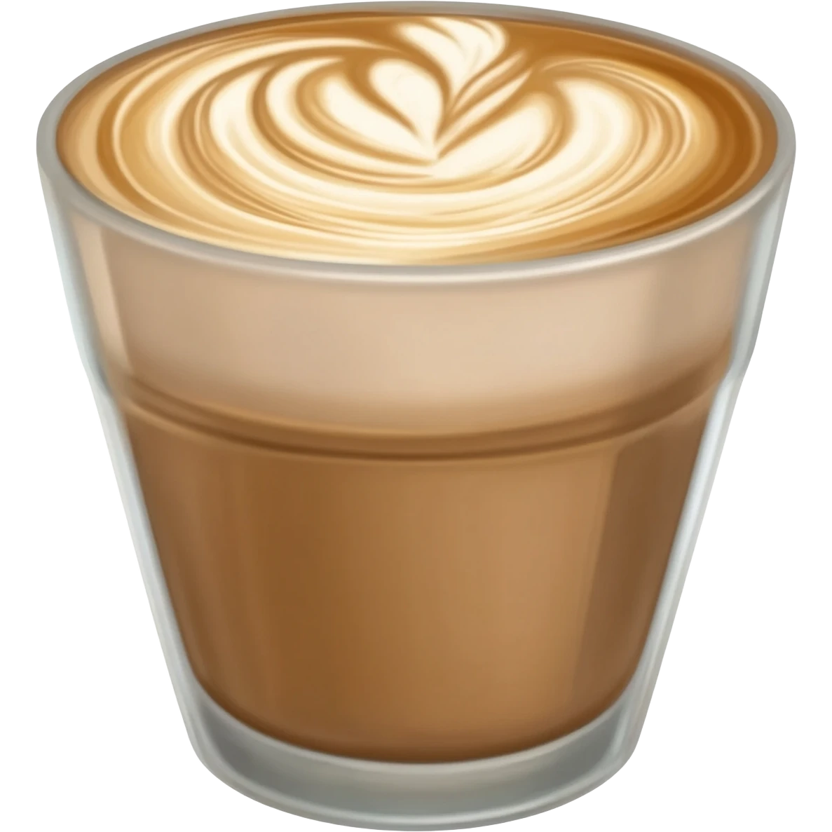 Coffe latte in a glass aesthetic emoji
