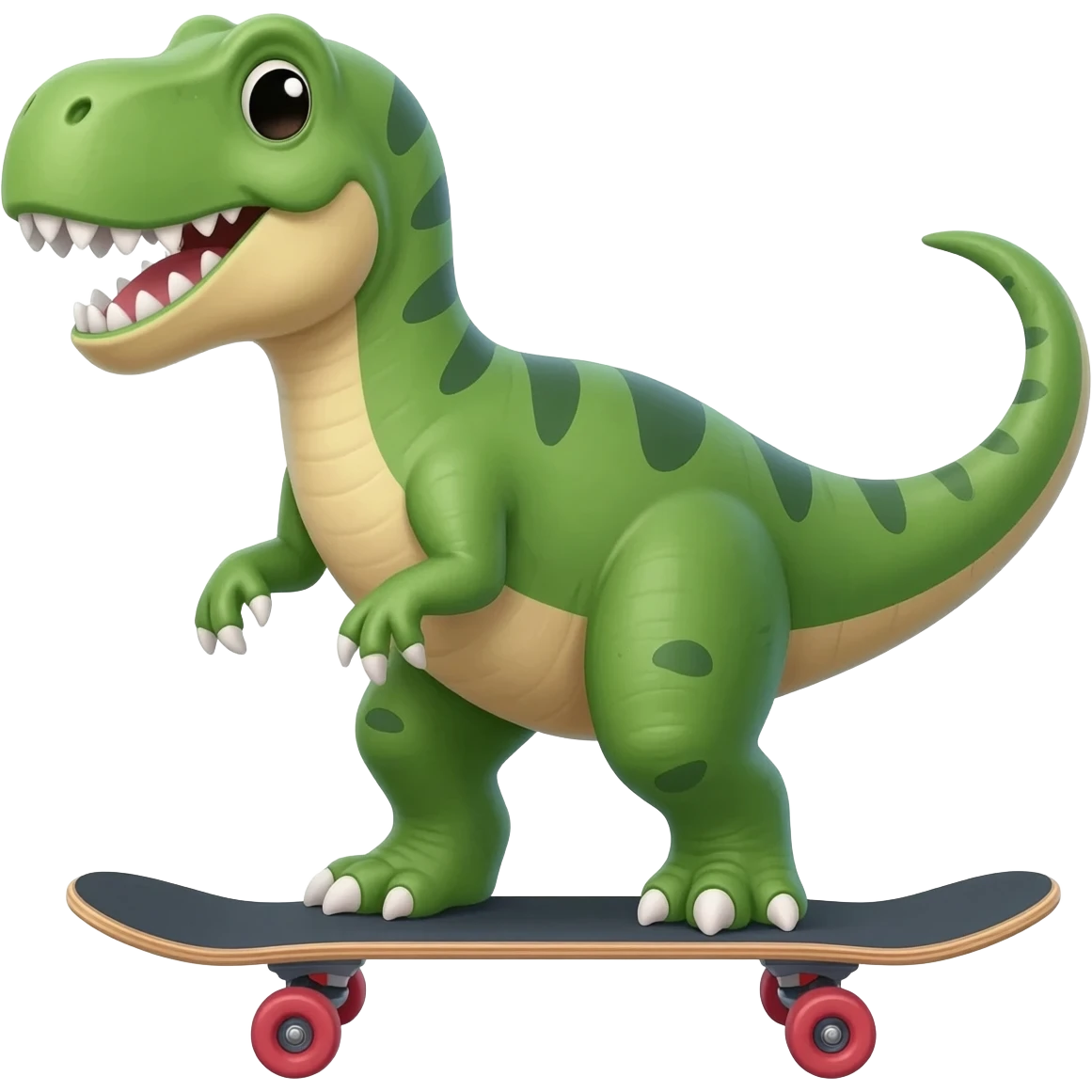 Dinosaur on a skateboard emoji