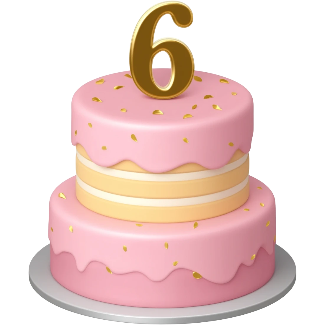 birthday cake with the number 6 on top emoji
