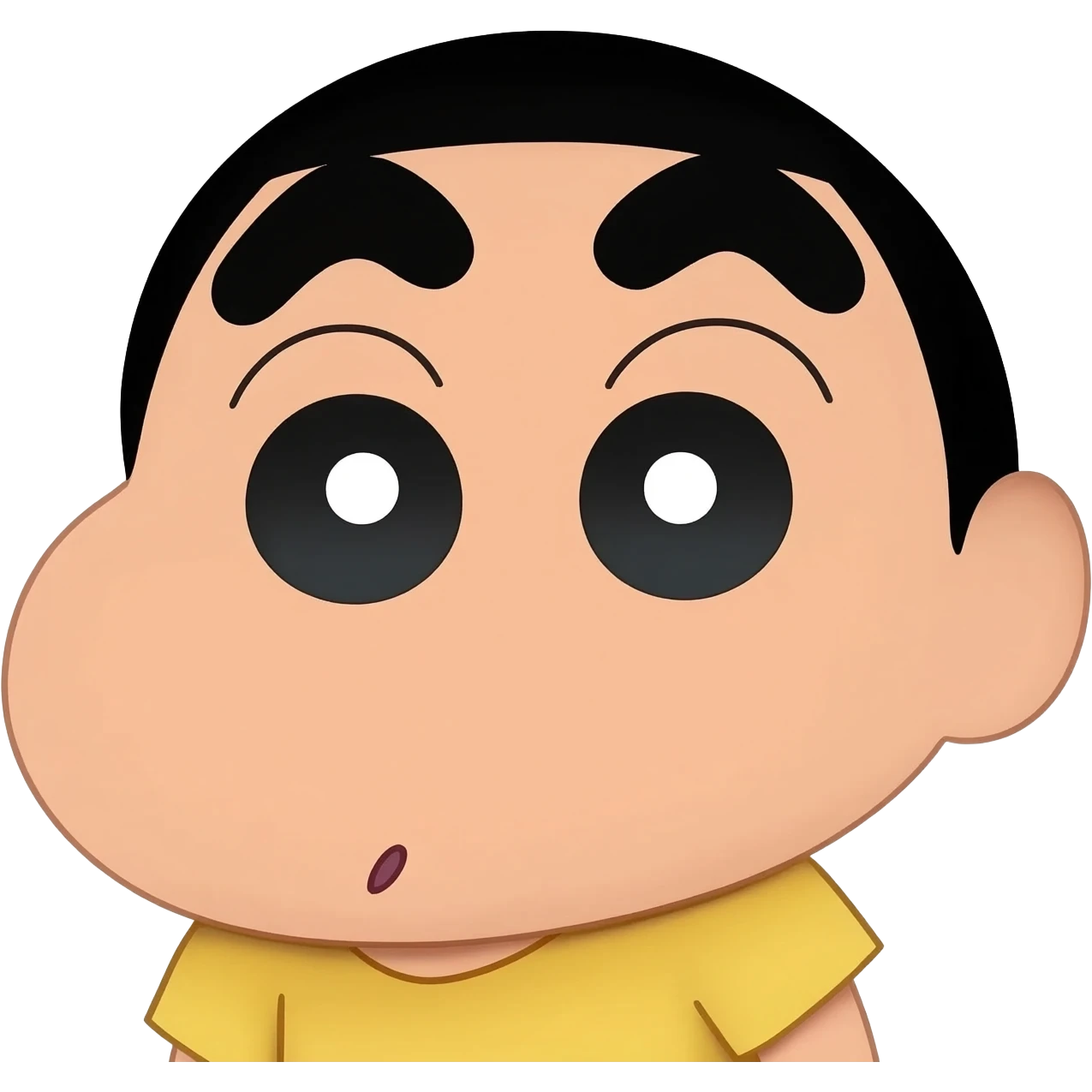 Cartoon Shinchan emoji with original shinchan emoji