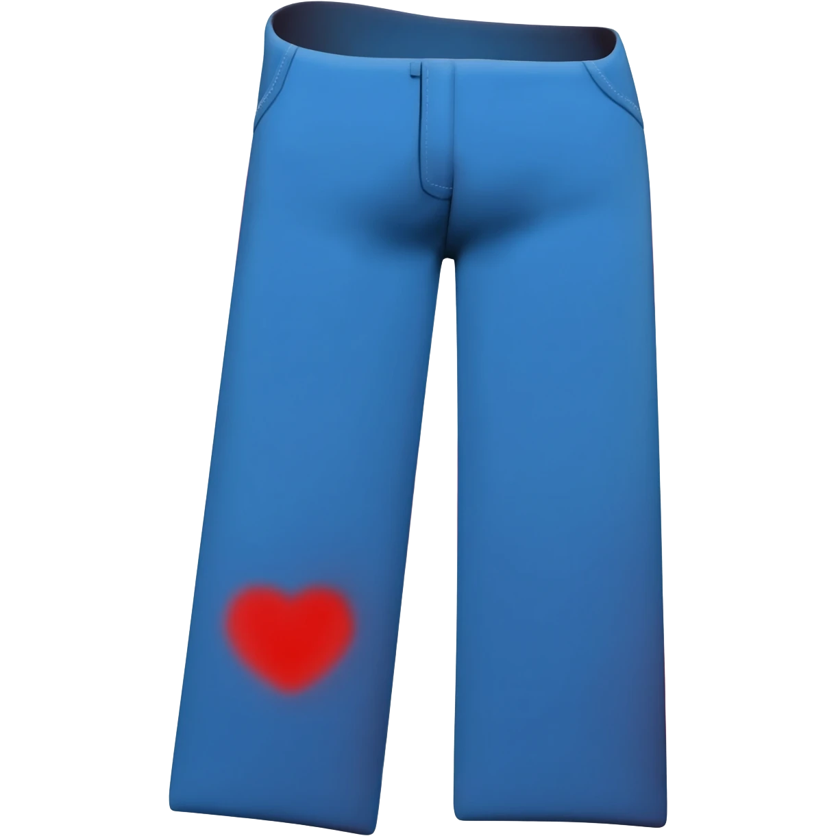 womens blue pants with red hearts on them emoji