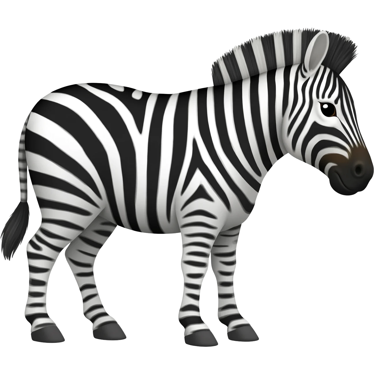 zebra with shit emoji