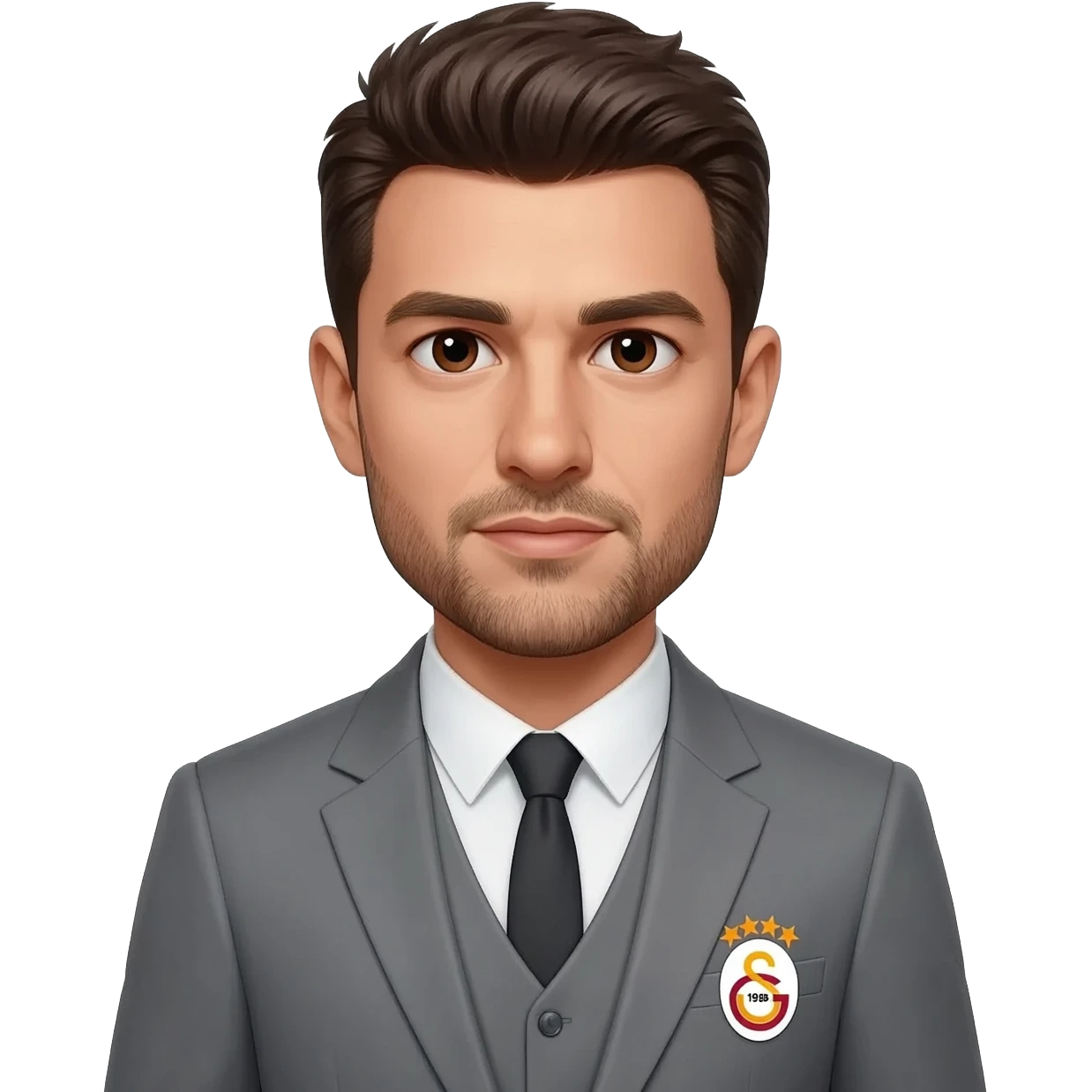 Galatasaray logosunun olduğu 1998-99 gri formalı kişi emoji