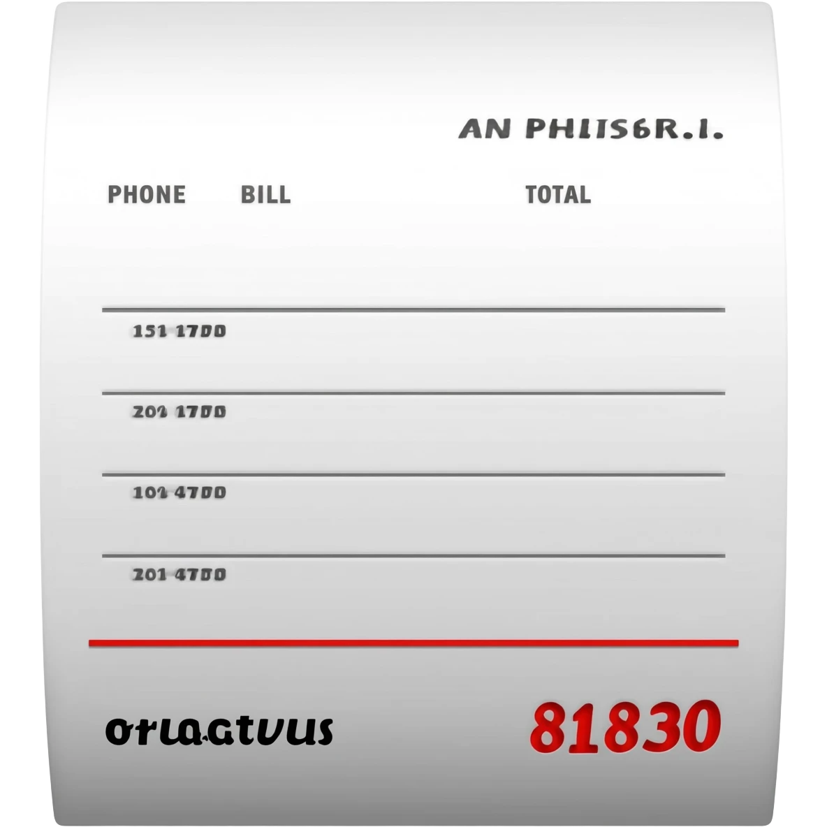 white phone bill emoji