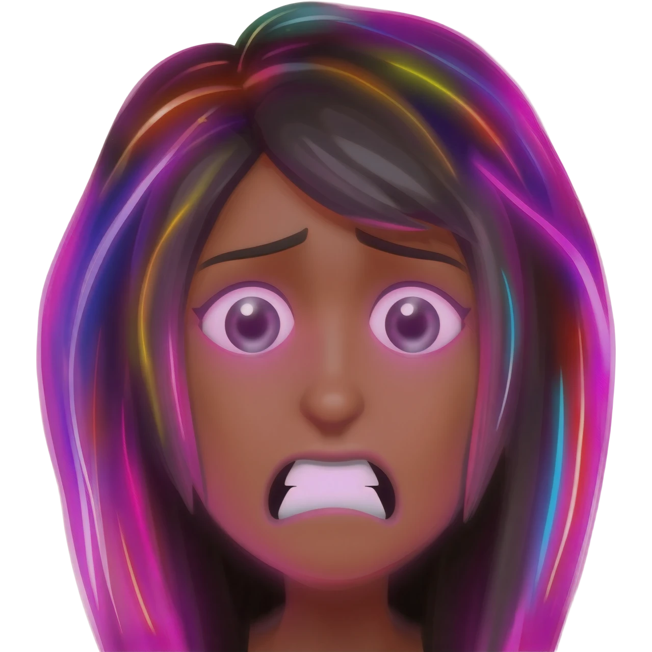 a face panicking at the disco emoji