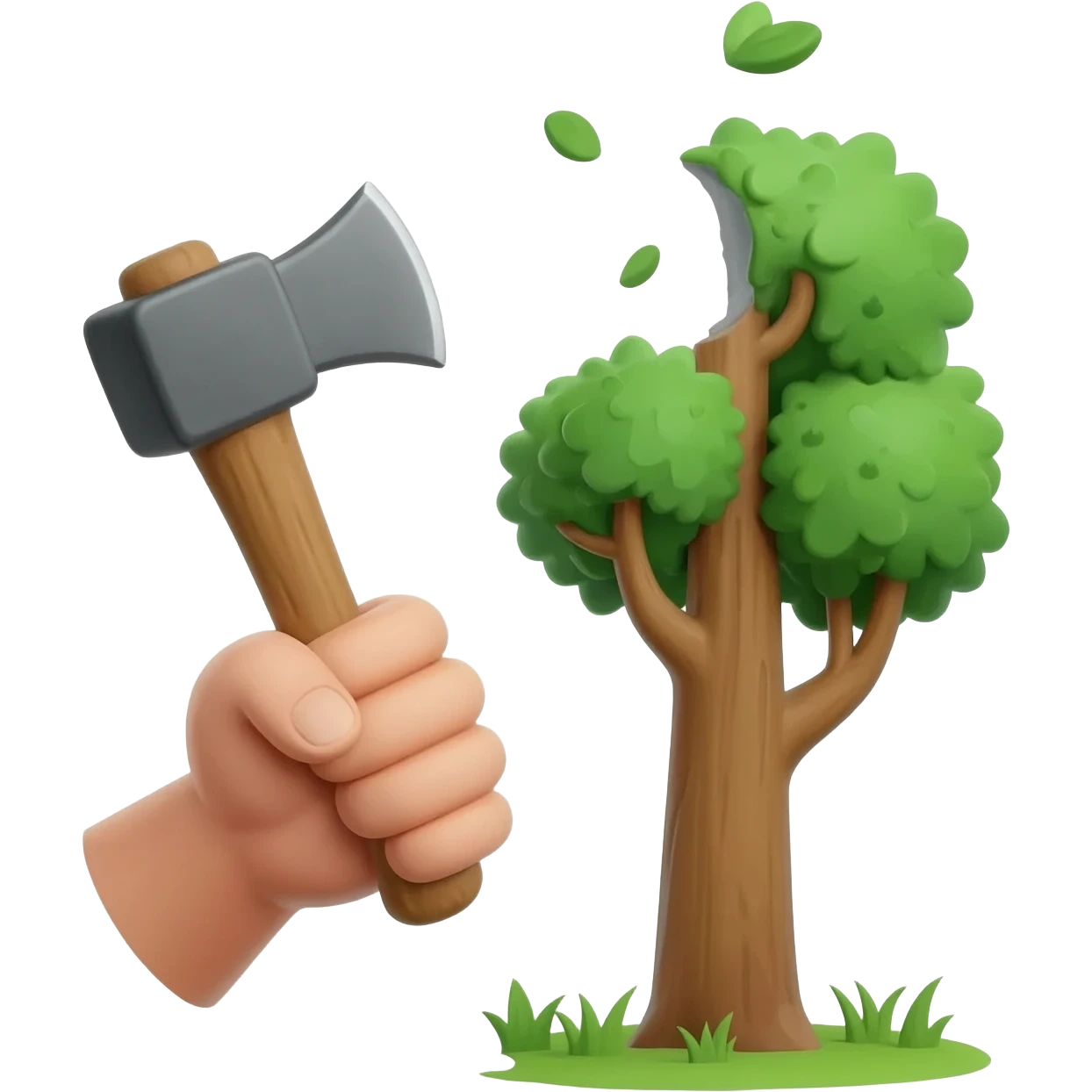 cutting down the trees emoji