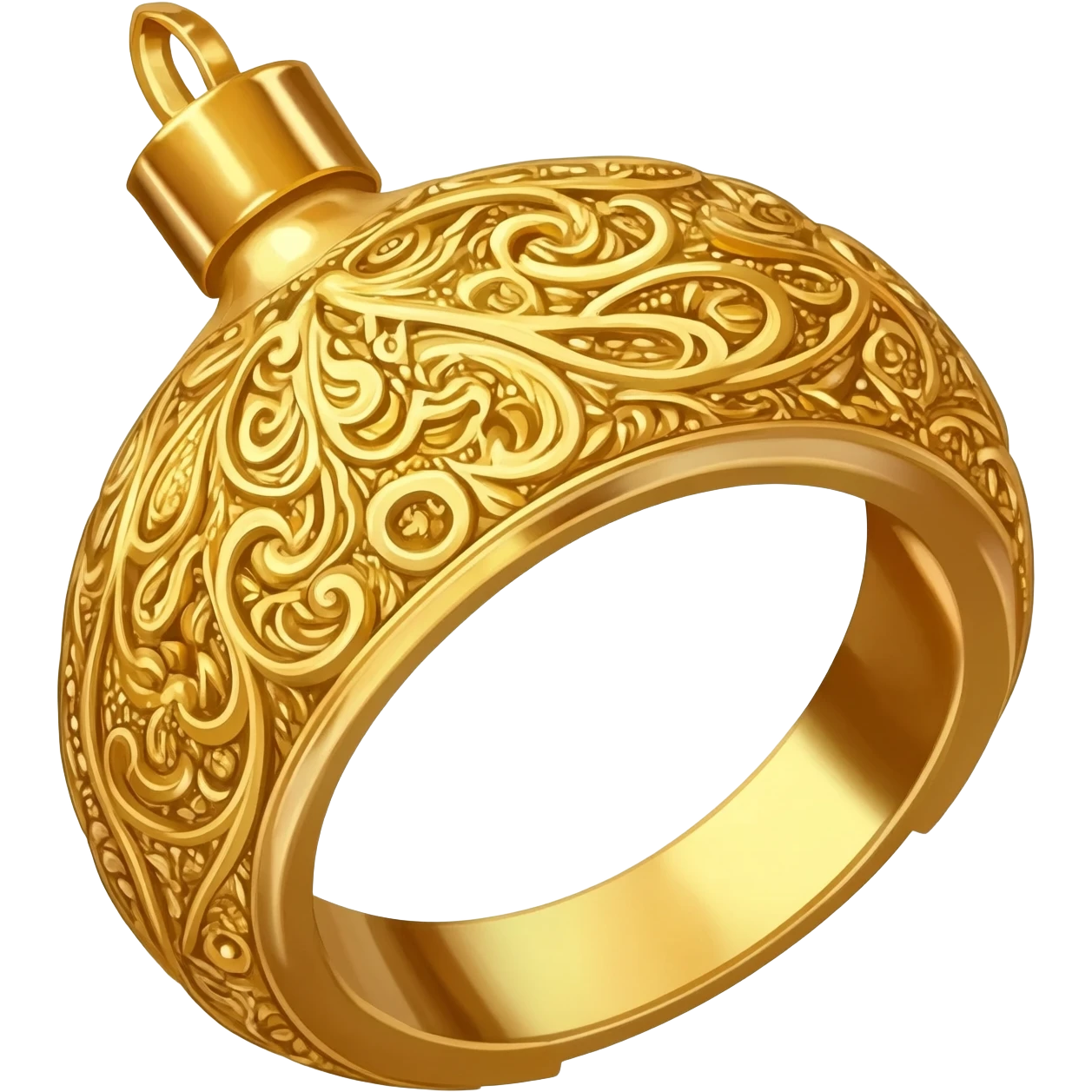 Gold ring hiasan emoji