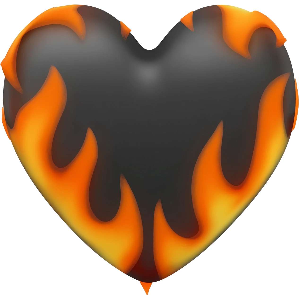 Black heart on fire emoji
