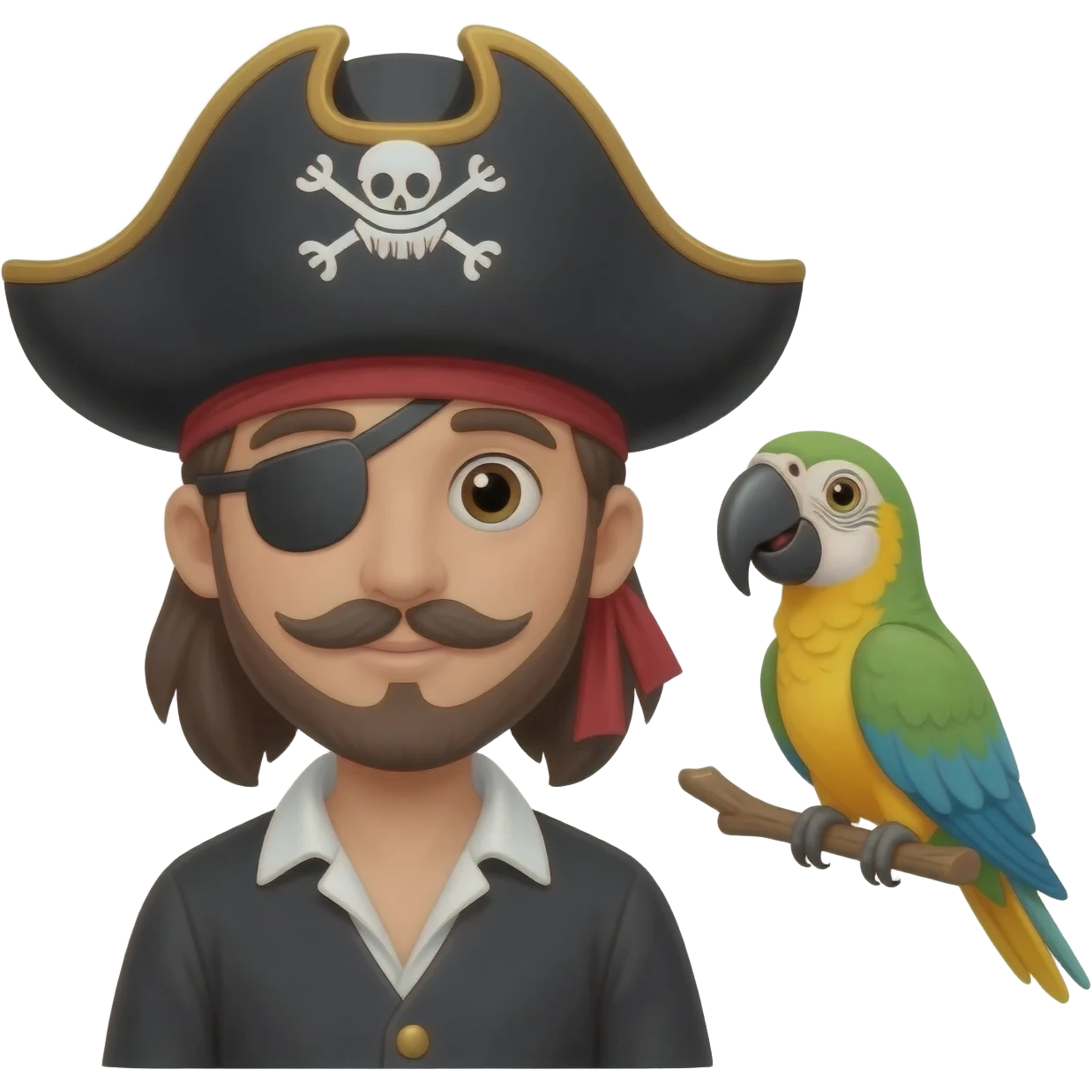 pirate and parrot emoji