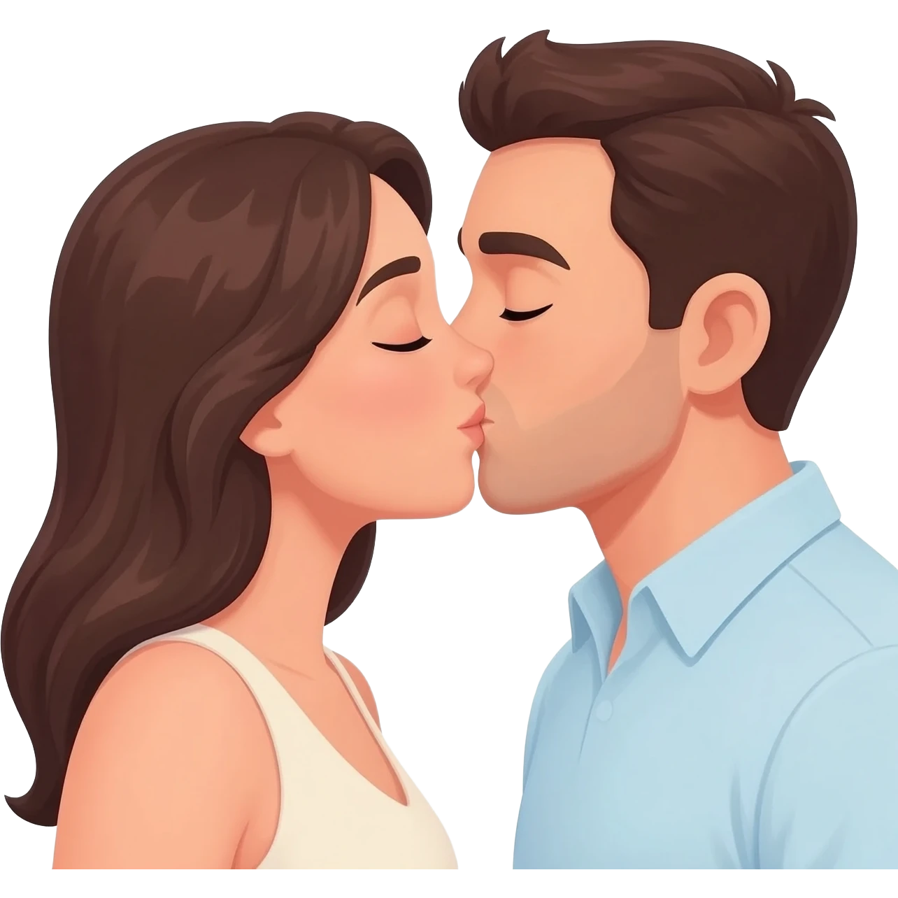 Make a emoji as a guy kiss for a girl emoji