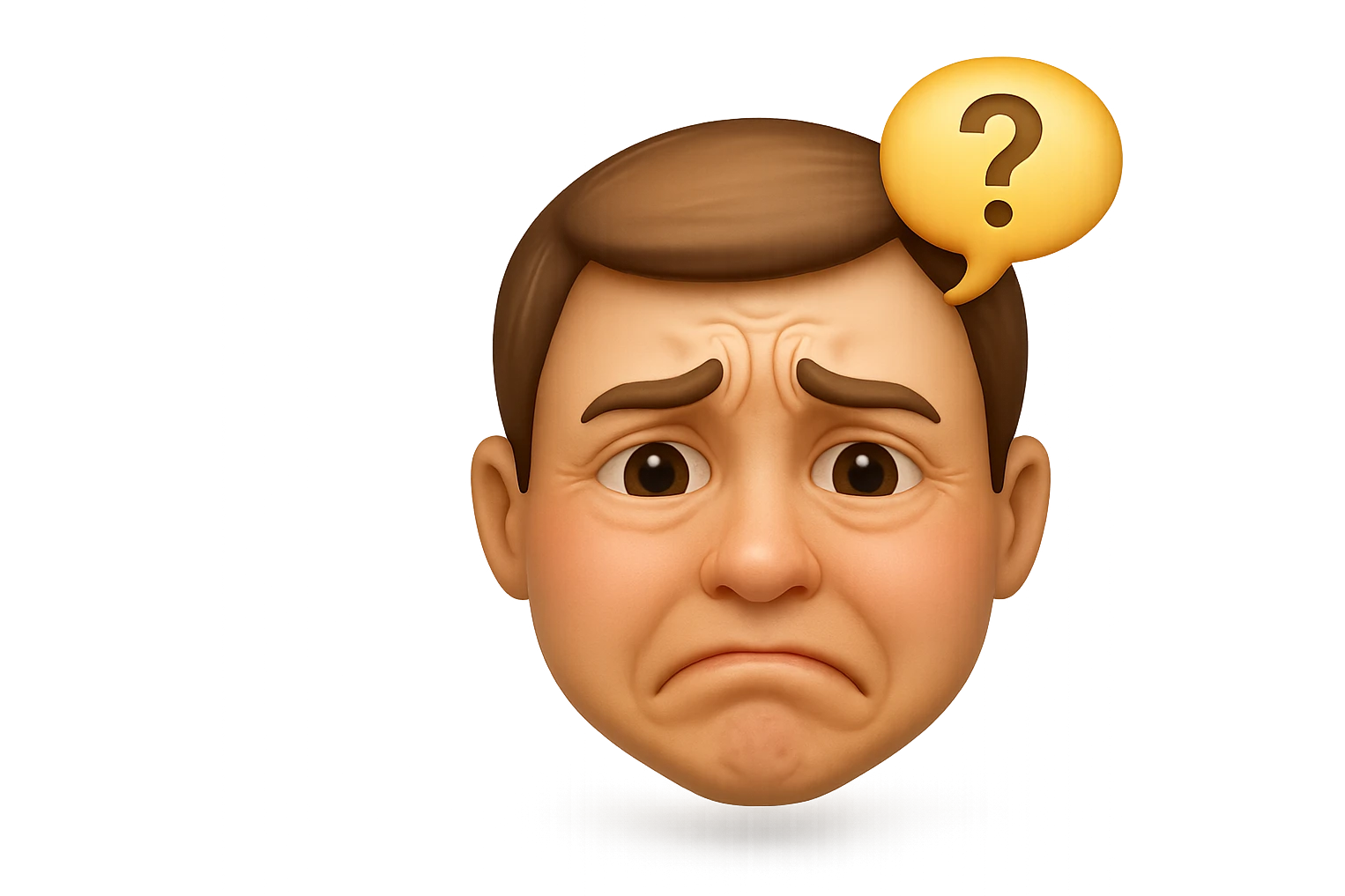 emoji stile iphone che riguarda l'argomento "stipsi/andrò al bagno oggi?", iperrealistico 4k emoji