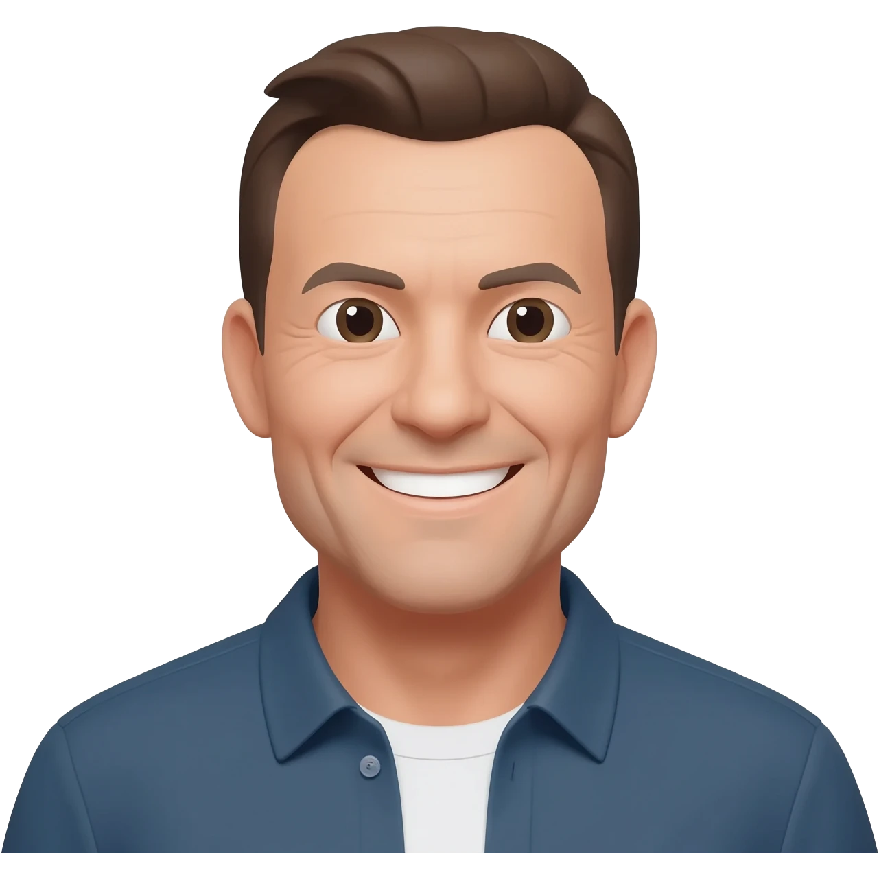 Middle aged pleasant man emoji