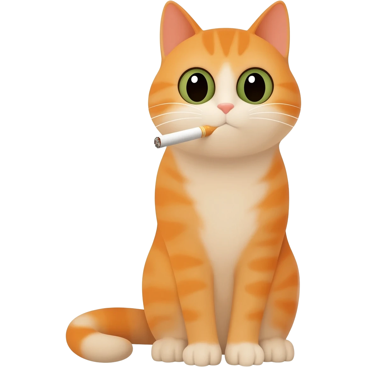 A cat smoking a cigarette emoji