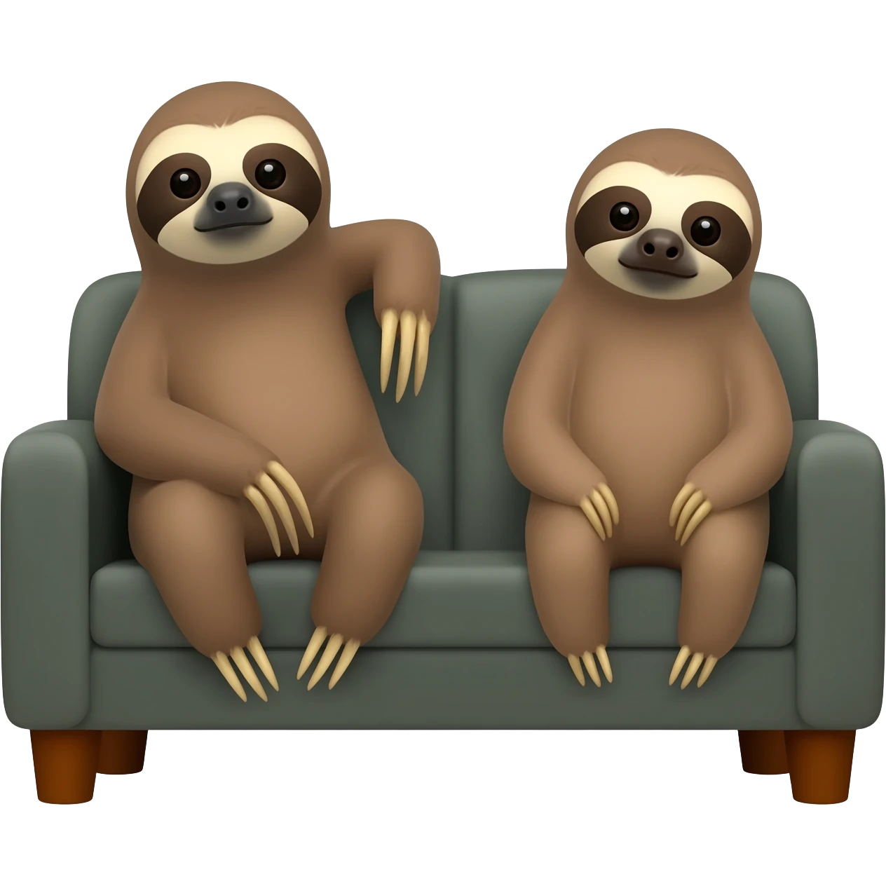Two sloths watching Netflix emoji
