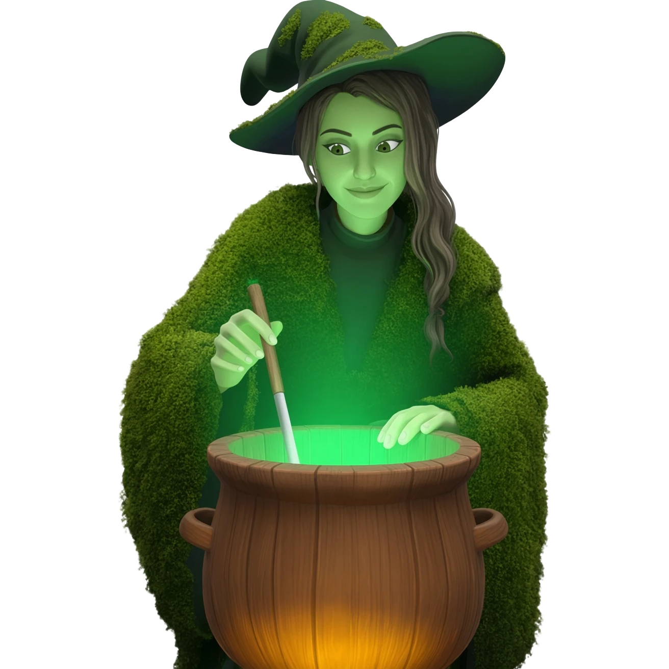 green witch cooking potion emoji