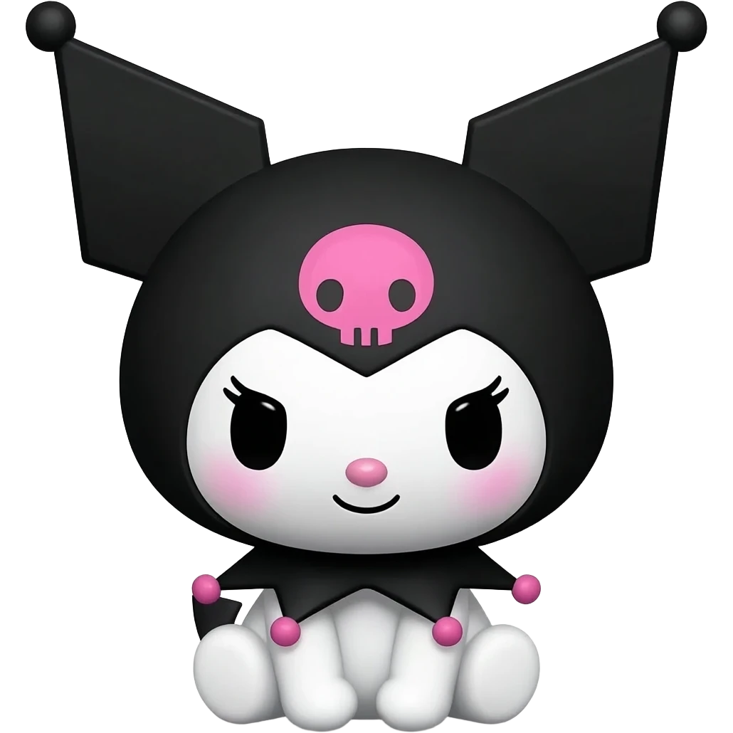 That is cutenessful kuromi 🖤💗 emoji
