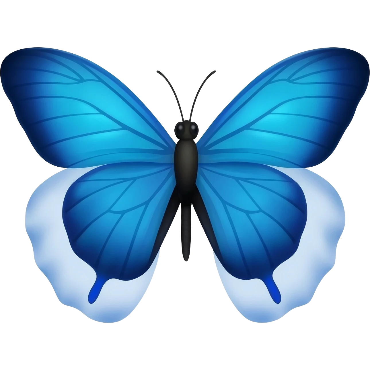 Butterfly emoji with blue colour emoji