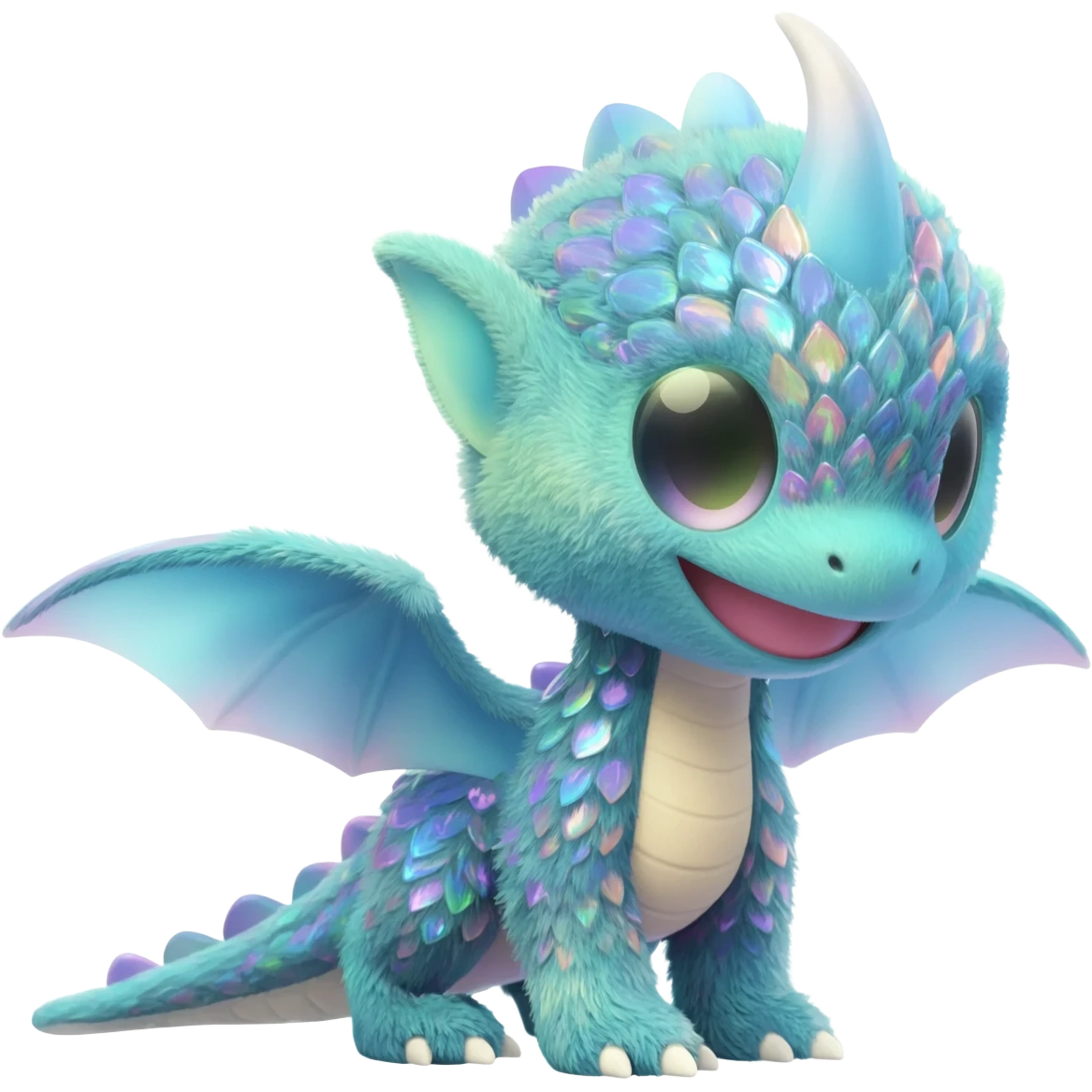 P moe meow meow cute fuzzy realistic Randomly-faerie-drake exotic Fakémon-creature emoji