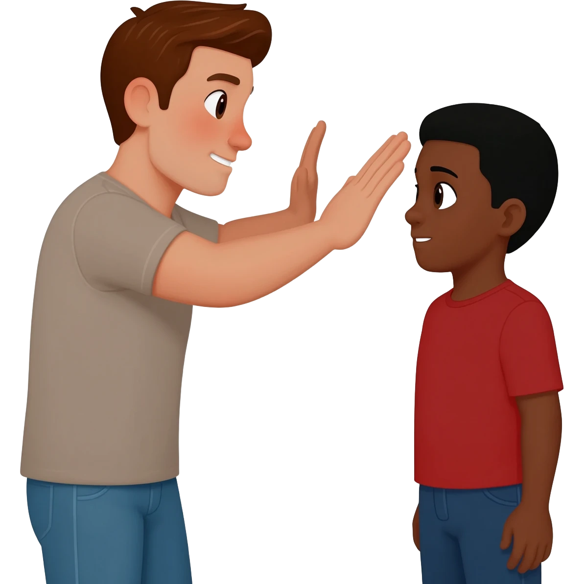 lightskin male slaps black boy emoji