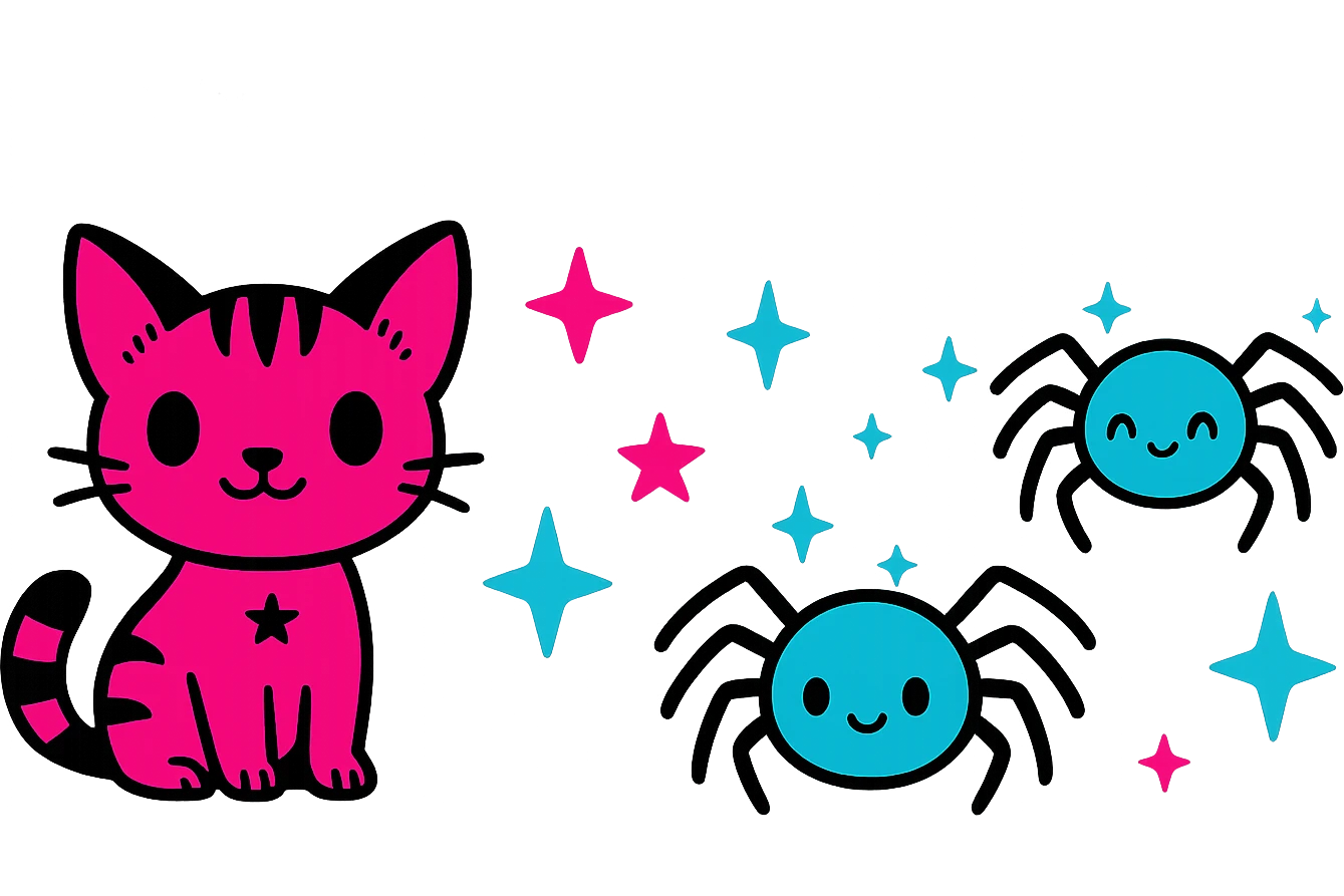Remove the background and any text from this goth banner, keep it cute, expressive, minimal, in the style of imagen-4-fast-KaUtLiSA10F, with a transparent background. emoji