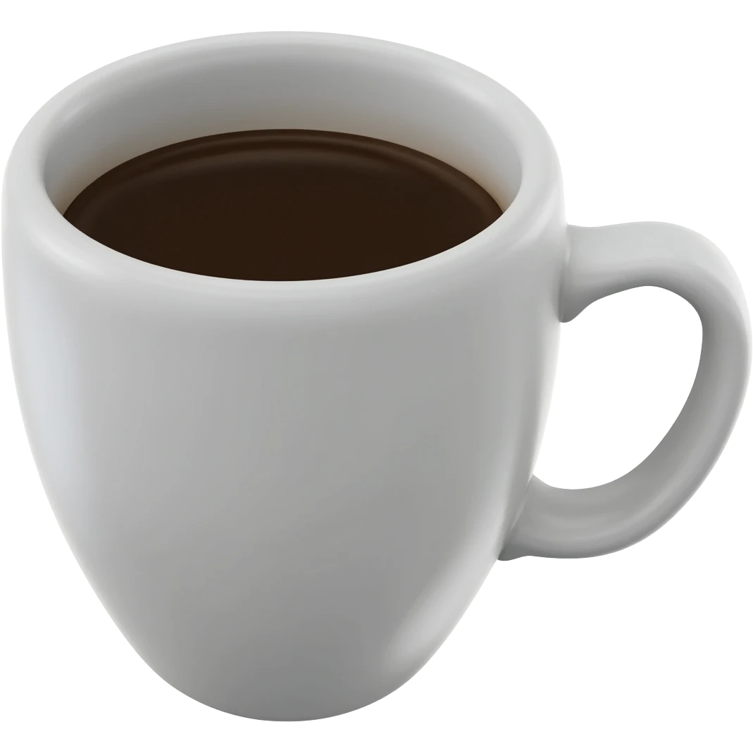 Hyperrealistic 3d rendering coquette aesthetic style detailed coffee mug emoji