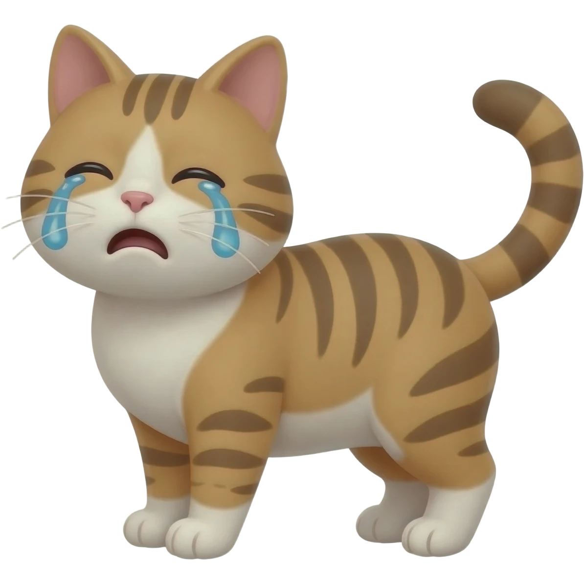 Cat con miedo y llorando emoji