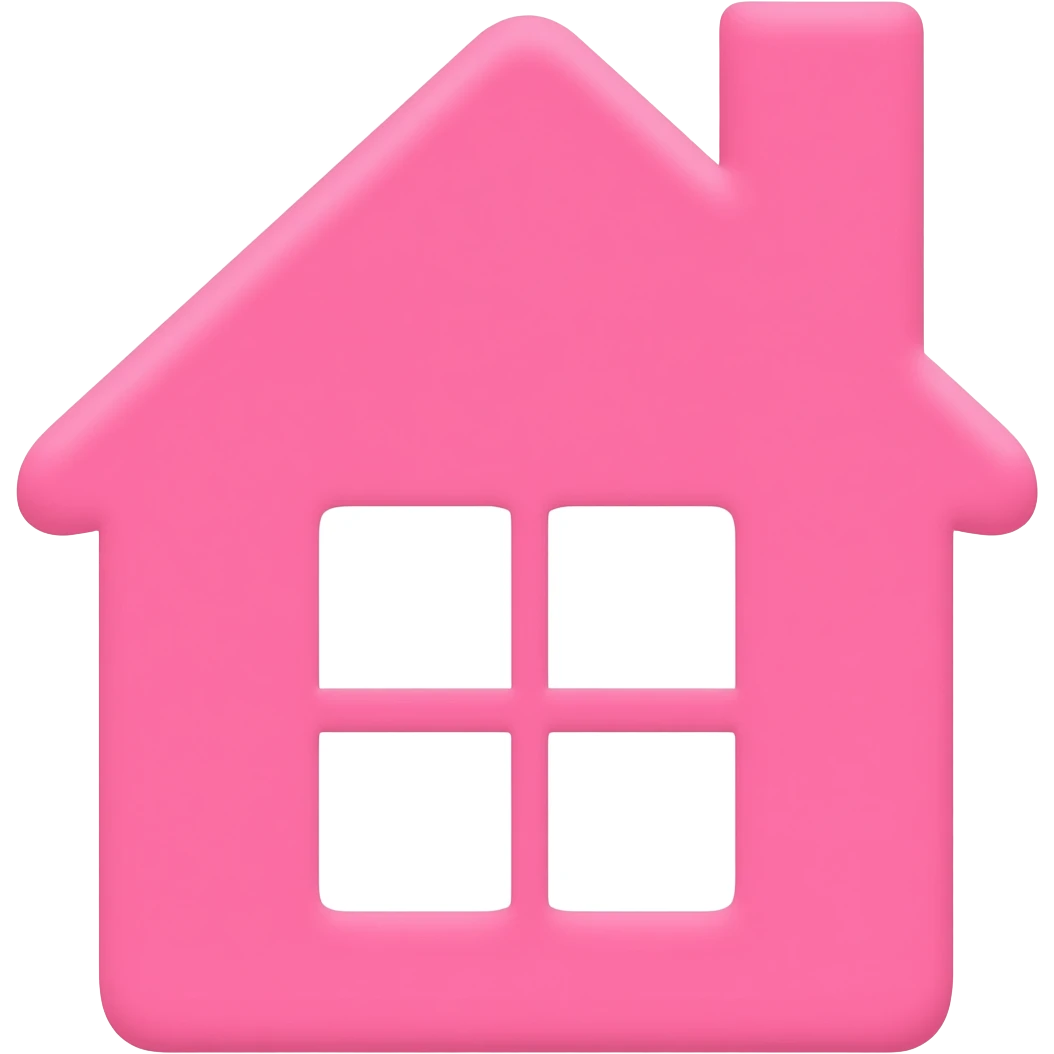 ícone casa rosa emoji