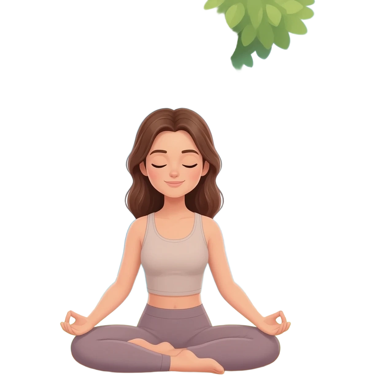 femme brune position yoga face à la mer emoji