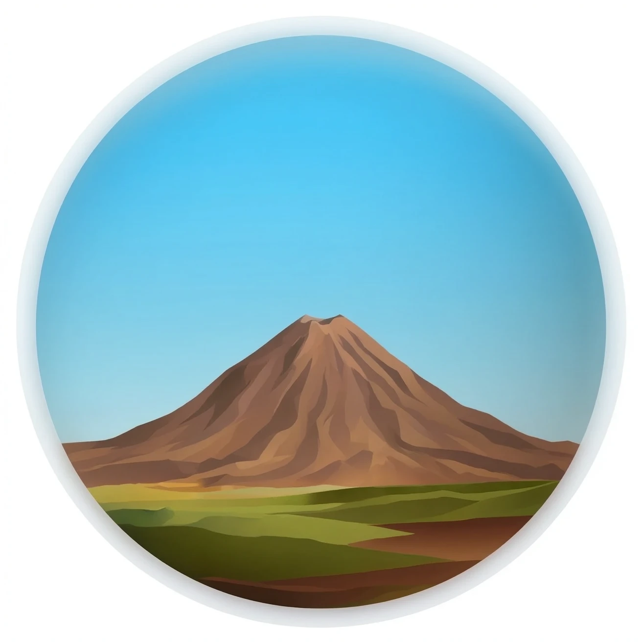 Planet with Olympus mons emoji