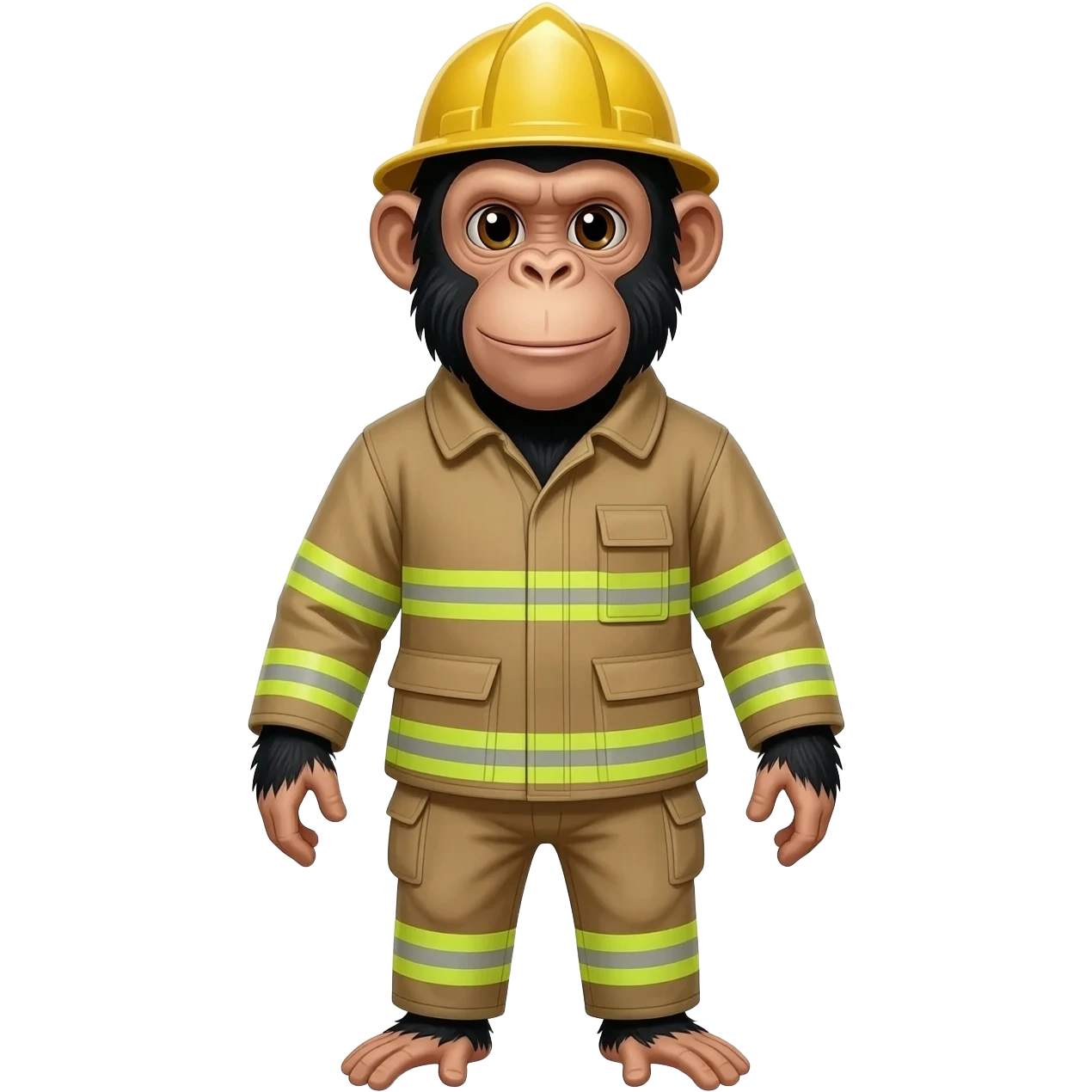 Chimpanzee firefighter tanfong emoji