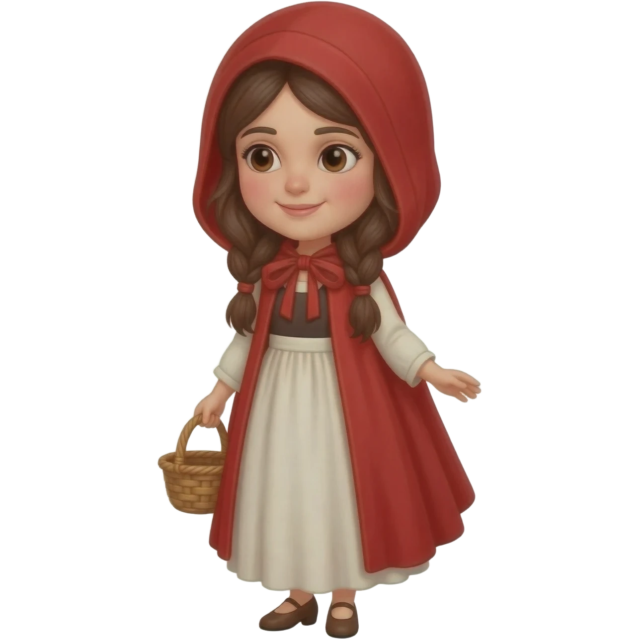 madre de la caperuckta roja con vestido i una cesta emoji